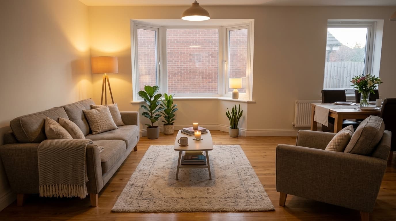 After-builders living room — after cleaning